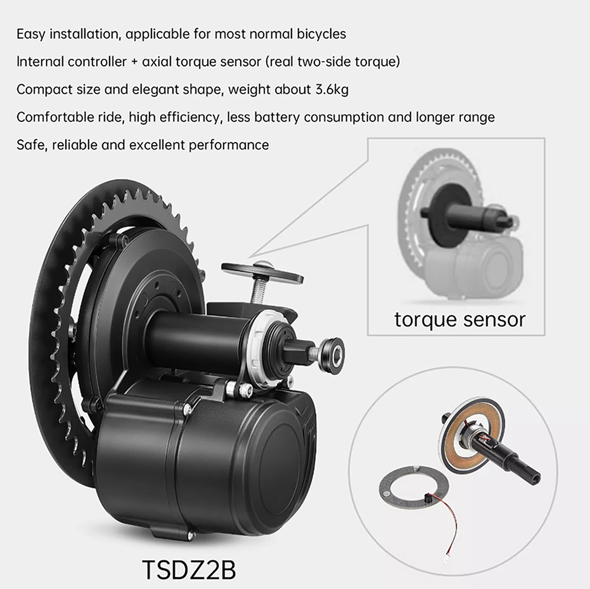 Neue Version Tongsheng 48V 500 – Torque Sensor Mid Drive Motor Kit Bewertung und Preis